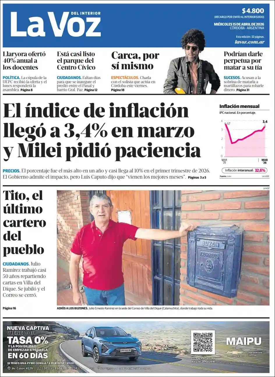 Evolucion Streaming | RADIO ESPERANZA DIGITAL - Tapa del diario La Voz